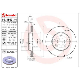 BREMBO Brzdový kotouč větraný Ø284mm 09.4869.41_thumb4