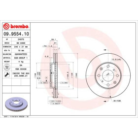 BREMBO Brzdový kotouč větraný Ø240mm 09.9554.10_thumb2