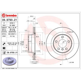 BREMBO Brzdový kotouč vnitřní chlazeně Ø300mm 09.9793.21_thumb2