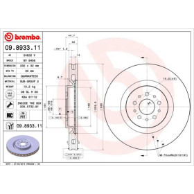 BREMBO Brzdový kotouč větraný Ø330mm 09.8933.11_thumb2