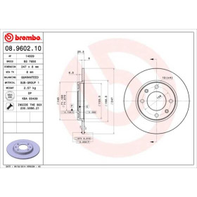 BREMBO Brzdový kotouč plný Ø247mm 08.9602.10_thumb2