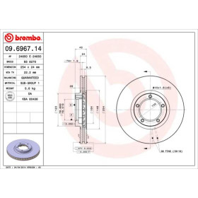 BREMBO Brzdový kotouč větraný Ø254mm 09.6967.14_thumb2