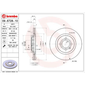 BREMBO Brzdový kotouč větraný Ø280mm 09.6728.10_thumb2