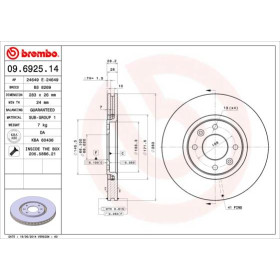 BREMBO Brzdový kotouč větraný Ø283mm 09.6925.14_thumb2