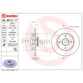 BREMBO Brzdový kotouč plný Ø249mm 08.9512.17_thumb2