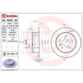 BREMBO Brzdový kotouč plný Ø269mm 08.5625.21_thumb2