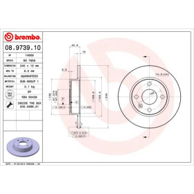 BREMBO Brzdový kotouč plný Ø240mm 08.9739.10_thumb2