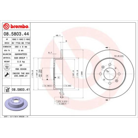 BREMBO Brzdový kotouč plný Ø260mm 08.5803.41_thumb2