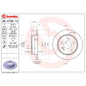 BREMBO Brzdový kotouč plný Ø258mm 08.4738.21_thumb3