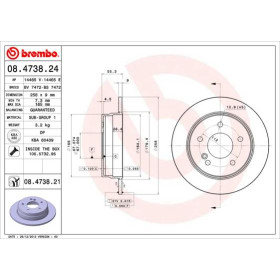 BREMBO Brzdový kotouč plný Ø258mm 08.4738.21_thumb4