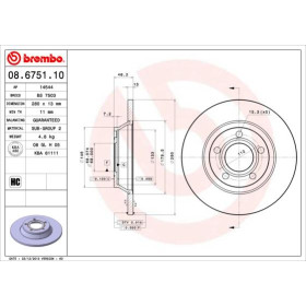 BREMBO Brzdový kotouč plný Ø280mm 08.6751.10_thumb2