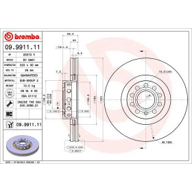 BREMBO Brzdový kotouč větraný Ø323mm 09.9911.11_thumb2