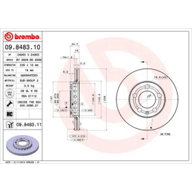 BREMBO Brzdový kotouč větraný Ø239mm 09.8483.11_thumb2