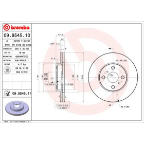 BREMBO Brzdový kotouč větraný Ø255mm 09.8545.11_thumb2