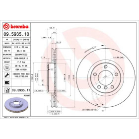 BREMBO Brzdový kotouč větraný Ø315mm 09.5935.11_thumb2