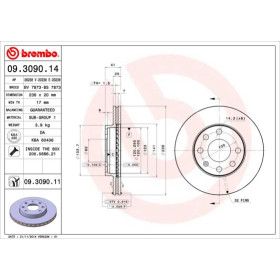 BREMBO Brzdový kotouč větraný Ø236mm 09.3090.11_thumb3