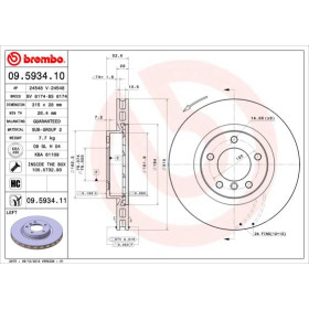 BREMBO Brzdový kotouč větraný Ø315mm 09.5934.11_thumb2