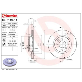 BREMBO Brzdový kotouč větraný Ø259mm 09.3149.14_thumb2