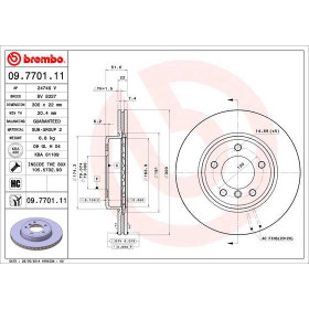 BREMBO Brzdový kotouč větraný Ø300mm 09.7701.11_thumb2