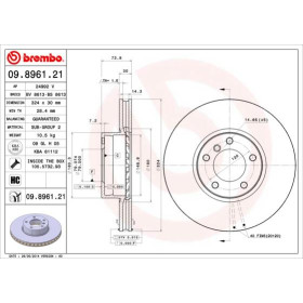 BREMBO Brzdový kotouč větraný Ø324mm 09.8961.21_thumb2