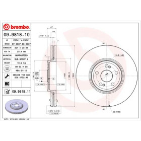 BREMBO Brzdový kotouč větraný Ø324mm 09.9818.11_thumb2