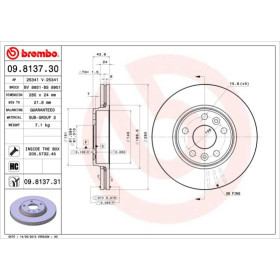 BREMBO Brzdový kotouč větraný Ø280mm 09.8137.31_thumb2