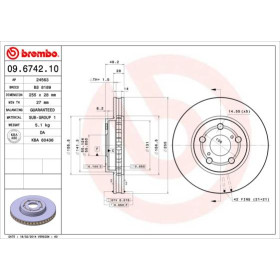 BREMBO Brzdový kotouč větraný Ø255mm 09.6742.10_thumb2