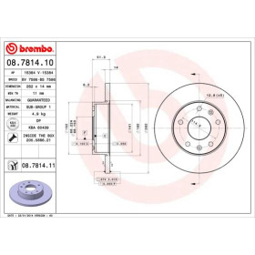 BREMBO Brzdový kotouč plný Ø262mm 08.7814.11_thumb2