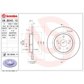 BREMBO Brzdový kotouč plný Ø290mm 08.B045.10_thumb2