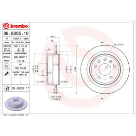 BREMBO Brzdový kotouč plný Ø286mm 08.8305.11_thumb2