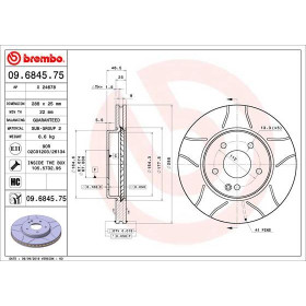 BREMBO Brzdový kotouč drazkovany Ø288mm 09.6845.75_thumb2