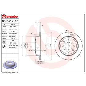 BREMBO Brzdový kotouč plný Ø239mm 08.5719.10_thumb2