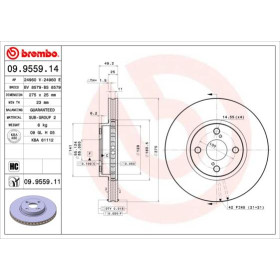 BREMBO Brzdový kotouč větraný Ø275mm 09.9559.11_thumb2