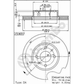 BREMBO Brzdový kotouč větraný Ø240mm 09.3023.20_thumb2