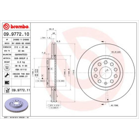 BREMBO Brzdový kotouč větraný Ø312mm 09.9772.11_thumb2