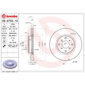 BREMBO Brzdový kotouč větraný Ø282mm 09.6752.10_thumb2