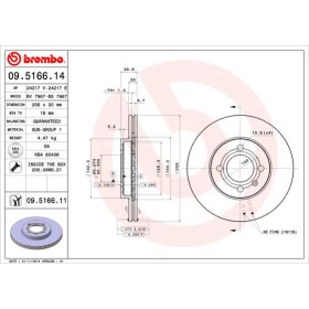 BREMBO Brzdový kotouč větraný Ø256mm 09.5166.11_thumb3