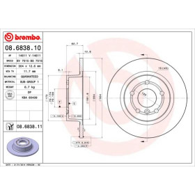 BREMBO Brzdový kotouč plný Ø304mm 08.6838.11_thumb2