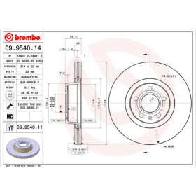 BREMBO Brzdový kotouč větraný Ø314mm 09.9540.11_thumb2