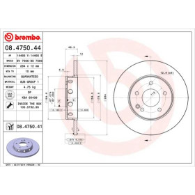 BREMBO Brzdový kotouč plný Ø284mm 08.4750.41_thumb3