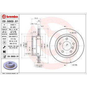 BREMBO Brzdový kotouč větraný Ø294mm 09.9869.81_thumb2