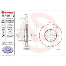 BREMBO Brzdový kotouč větraný Ø256mm 09.7628.11_thumb3