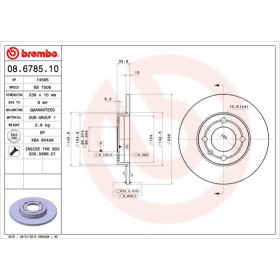 BREMBO Brzdový kotouč plný Ø239mm 08.6785.10_thumb2