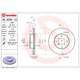 BREMBO Brzdový kotouč větraný Ø246mm 09.9350.10_thumb2