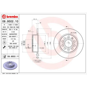 BREMBO Brzdový kotouč plný Ø253mm 08.9502.11_thumb2