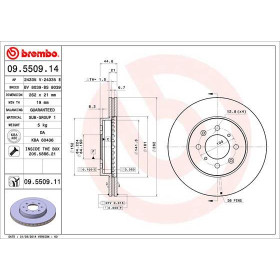 BREMBO Brzdový kotouč větraný Ø262mm 09.5509.11_thumb3