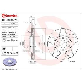 BREMBO Brzdový kotouč drazkovany Ø280mm 09.7629.75_thumb2