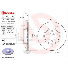 BREMBO Brzdový kotouč větraný Ø313mm 09.9797.11_thumb2