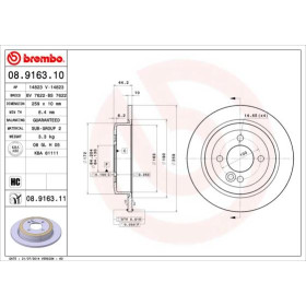 BREMBO Brzdový kotouč plný Ø259mm 08.9163.11_thumb2