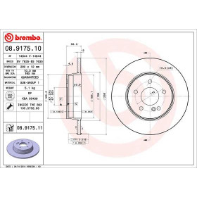 BREMBO Brzdový kotouč plný Ø290mm 08.9175.11_thumb2